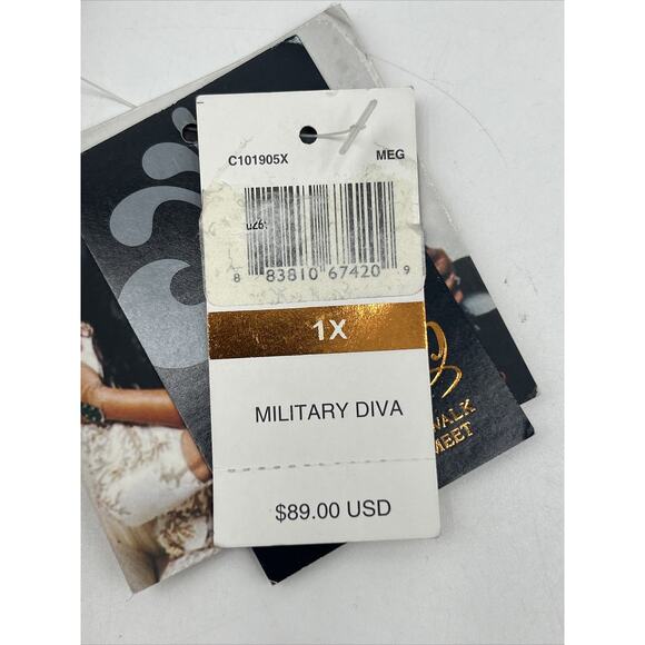 NWT Beyoncé Dereon Military Diva Full ZIP Jacket Size 1X ARMY GREEN - Picture 7 of 9